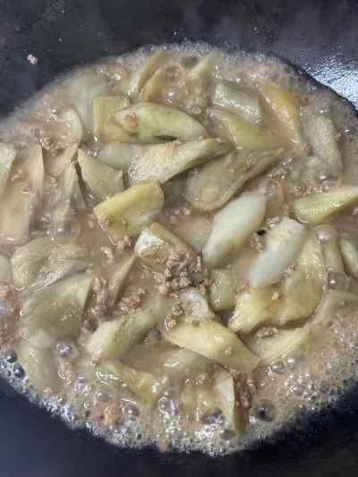 ひき肉と豆のペーストのナスの作り方：8