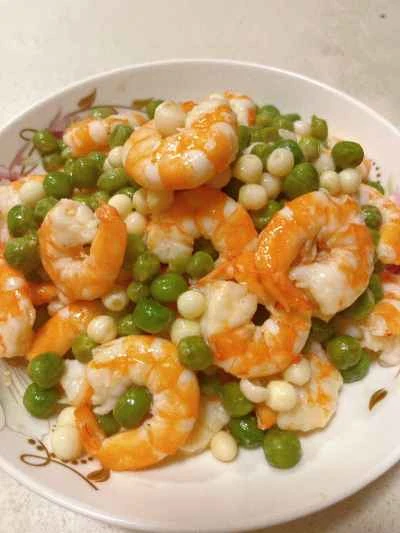 クワイ、エンドウ豆、エビの炒め物の作り方：9