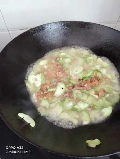 牛肉とヘチマの炒め物の作り方：4