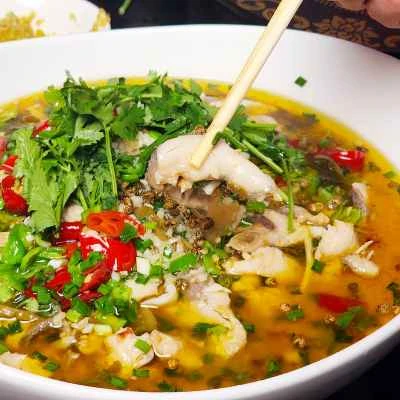 四川風魚のスープ漬けの作り方：6