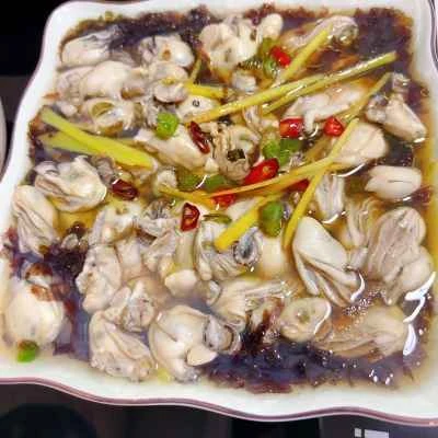 ネギ油牡蠣と海藻のレシピ