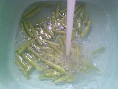 塩漬けカラシナとインゲンの炒め物の作り方：3