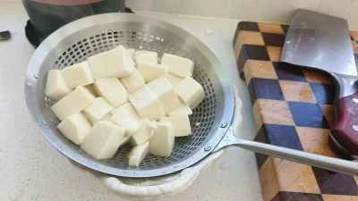 キヌアと花椒豆腐の作り方：9