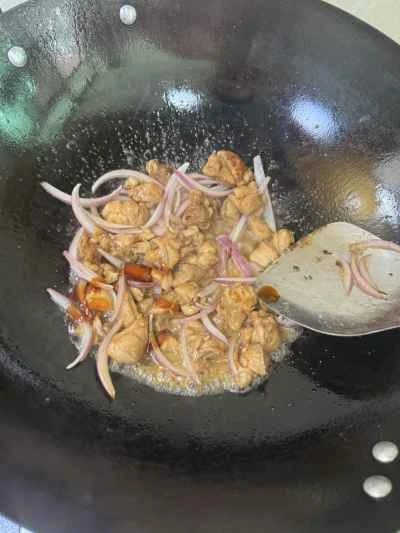 鶏もも肉のスクランブルエッグのレシピ手順：9