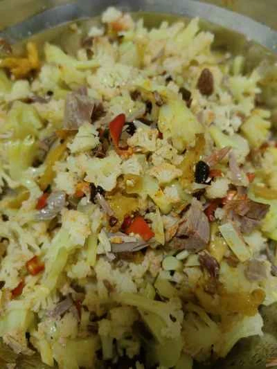 鴨肉とカリフラワーのライスの作り方：11