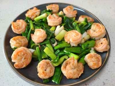 エビとニンニクの芽の炒め物の作り方：7