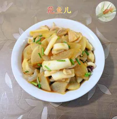 イカと大根の炒め物のレシピ