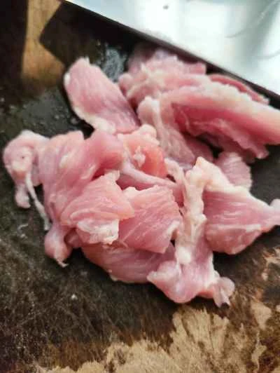 春野菜を使った薄切り肉の作り方：2