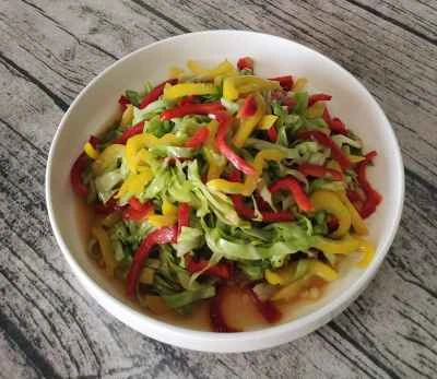 ピーマンとキャベツの炒め物の作り方：6