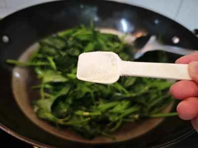 ニンニクとサツマイモの葉の炒め物の作り方：5