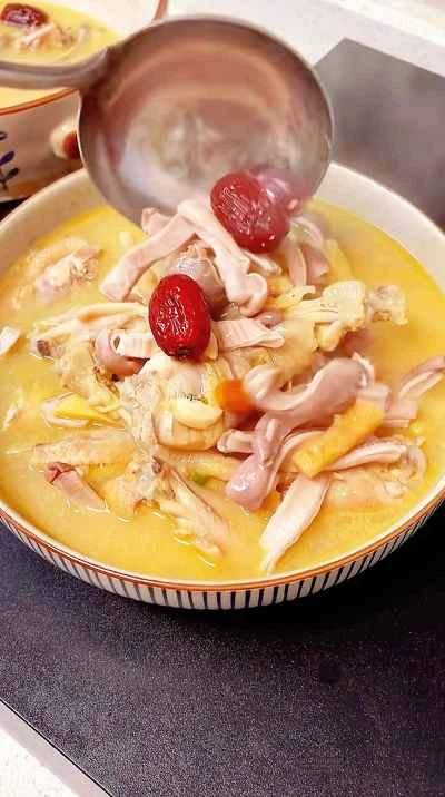 豚の胃袋とチキンのスープを作る手順：14