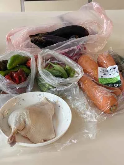 オクラを使った鴨もも肉の作り方：1