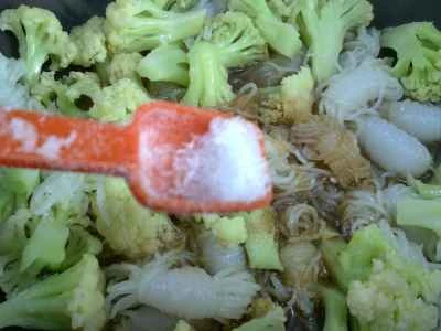 カリフラワーとこんにゃくの炒め物の作り方：9