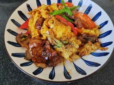 豚肉とピーマンと卵の炒め物の作り方：8