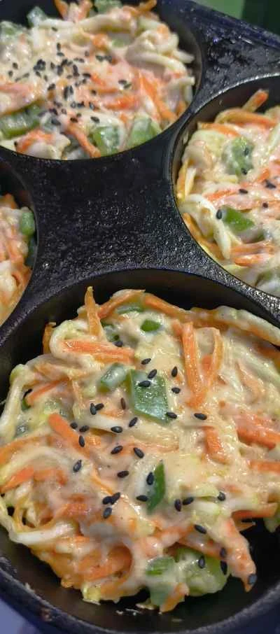 野菜パンケーキのレシピ手順：5