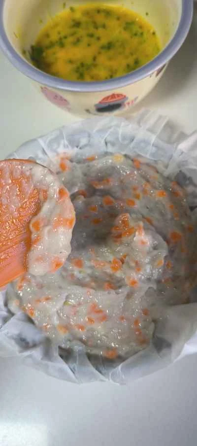 ブロッコリーとエビのケーキのレシピ手順：4