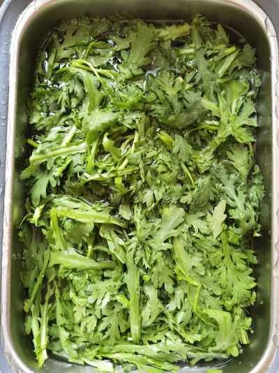 菊菜の食べ方2つの手順：3