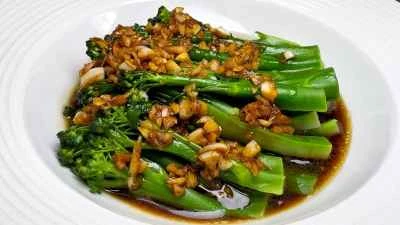 ニンニク風味の甘いブロッコリーの茎の作り方：11