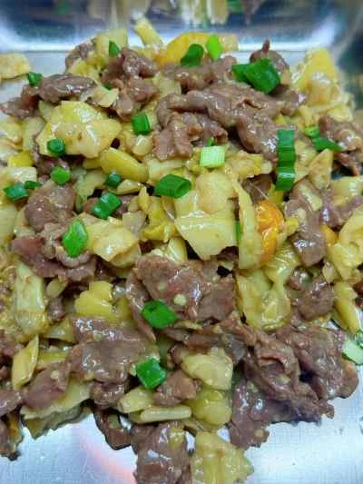 きゅうりの皮と牛肉の炒め物の作り方：12