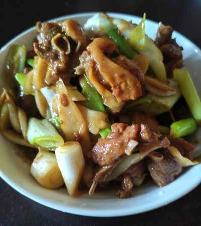 生姜で炒めた鴨肉の作り方：10