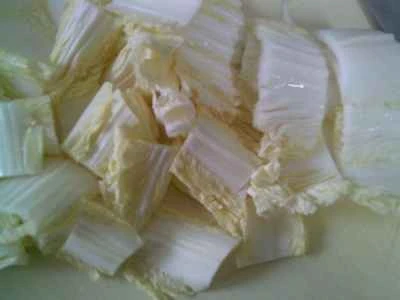 豆腐の細切り、白菜の芯、サツマイモの春雨の煮込みの作り方：6