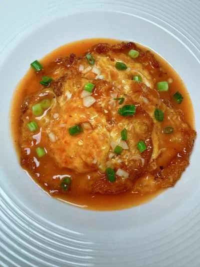 トマトソースのポーチドエッグのレシピ