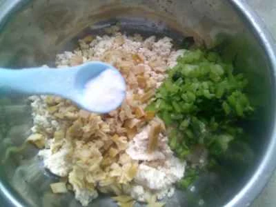 セロリ、ラムテール、タケノコ、豆腐のサラダの作り方：9