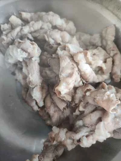 ネギ入りラム肉の炒め物を作る手順：4