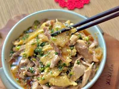 ネギ油チキン細切りの作り方：10