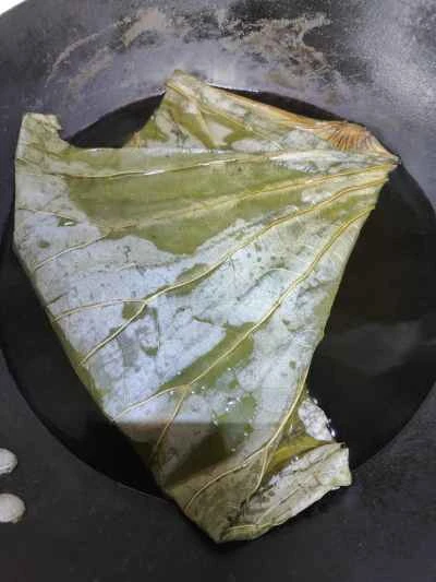 蓮の葉蒸し鶏のレシピ手順：7