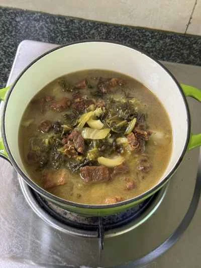 牛ブリスケットの煮込みと酢漬けキャベツの作り方：15