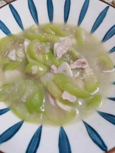 肉入りヘチマ炒めの作り方：6