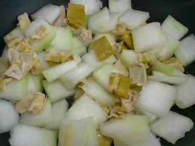 冬瓜と卵とたけのこの煮物の作り方：7