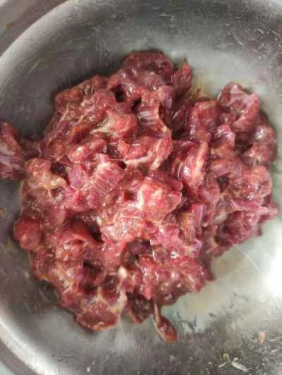 パクチー入り牛肉炒めの作り方：3