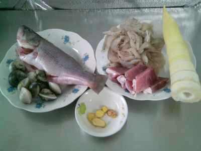 たけのこ入り魚の煮込みの作り方：1