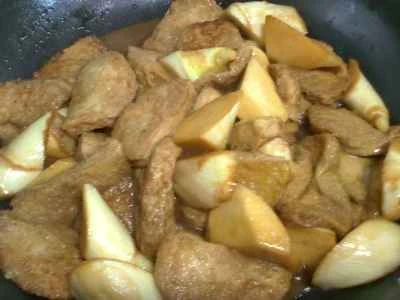 水タケノコ入りベジタリアンチキンの煮込みの作り方：14