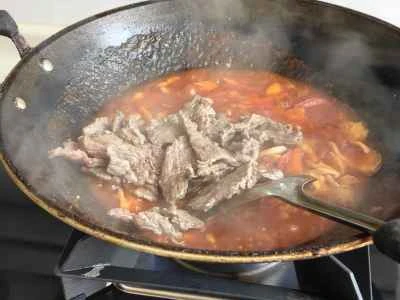 酸辣湯牛肉の作り方：12
