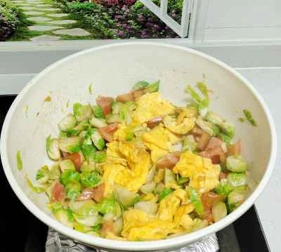 野菜入りスクランブルエッグの作り方：5