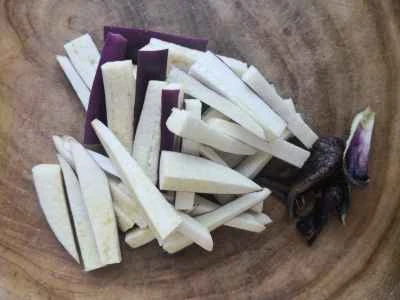 ナスとサトイモの花を作る手順：6