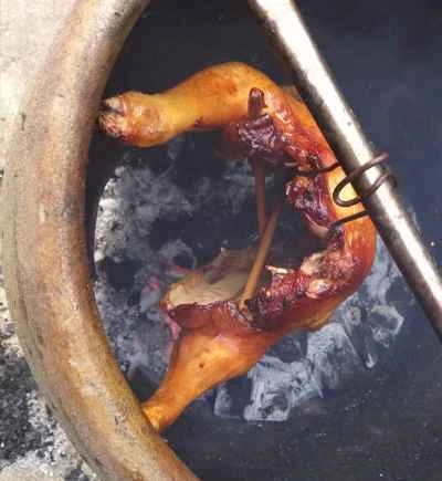 土鍋フルーツウッド炭火焼きチキンの作り方：6