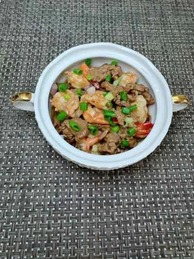 エビと牛肉の炒め物の作り方：15