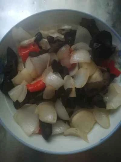 キクラゲと玉ねぎの炒め物のレシピ