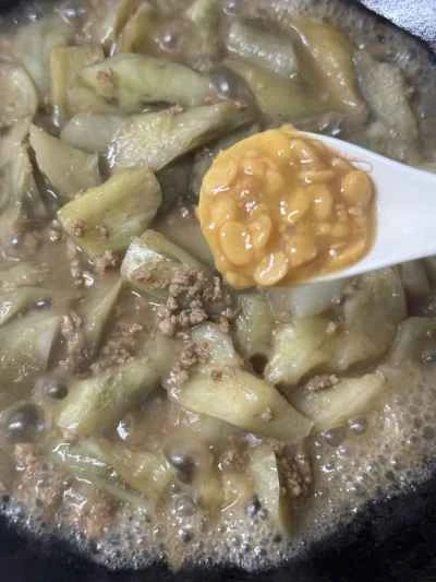 ひき肉と豆のペーストのナスの作り方：9