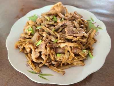 豚バラ肉とたけのこと炒め物の作り方：7
