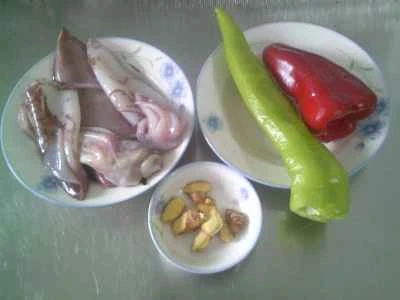 イカとピーマンの炒め物の作り方：1