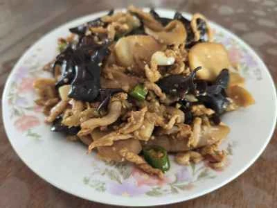 ナス、キクラゲ、細切り豚肉の炒め物の作り方：6