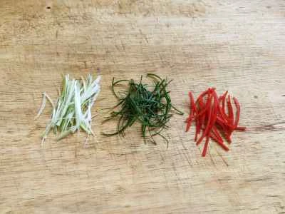 蒸しスズキのレシピ手順：4