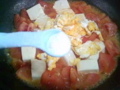 ゆで卵、トマト、豆腐の作り方：10