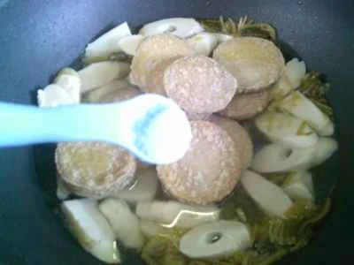 からし菜、たけのこ、ベジタリアンチキンの漬物の作り方：9