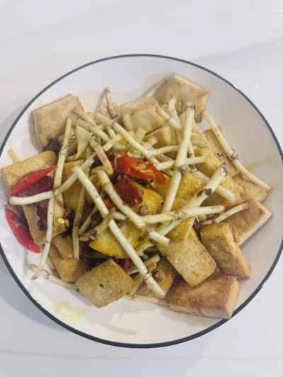 魚心草入り豆腐炒めの作り方：5